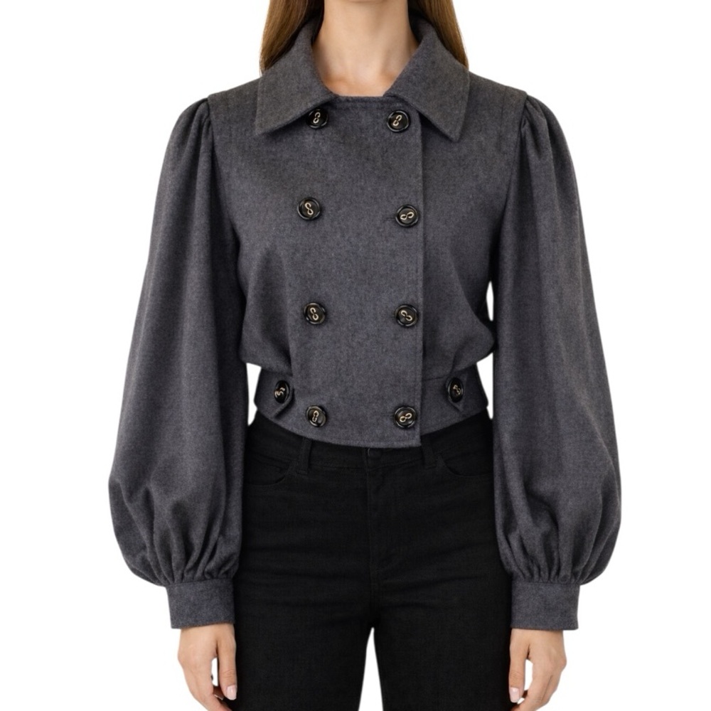 Dolce & Gabbana Gray Soft Balloon Sleeve Jacket 36 XS - Picture 3 of 16
